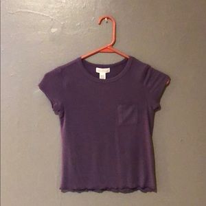 Purple cropped tee